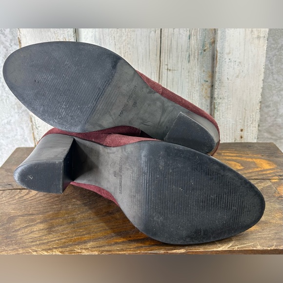 Marc Fisher Saint Chelsea Ankle Boots ♥️Deep Red Suede | Woman’s Size 9 - Picture 9 of 9